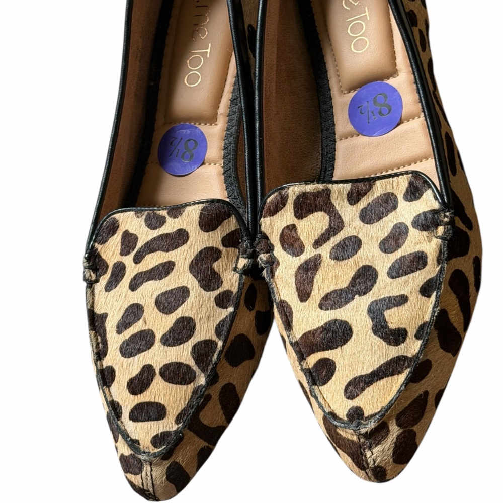 Me Too ladies animal Leopard-Print Pointed flats shoes size 8-5 NEW - Picture 2 of 5